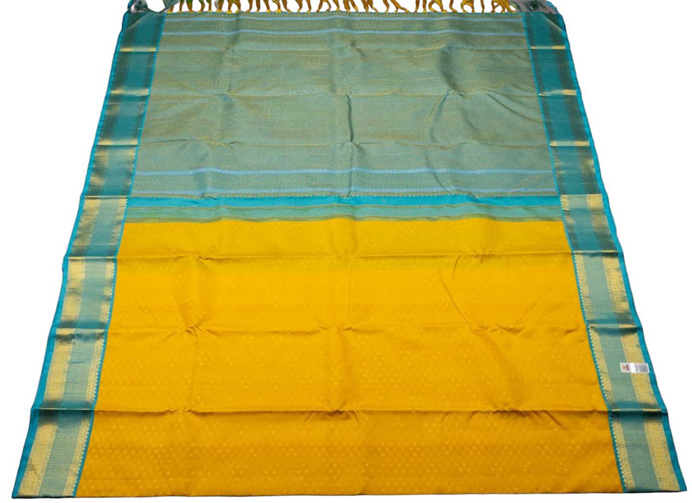 Yellow Handloom Kanjeevaram Pure Silk Saree - Luxurion World