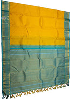 Yellow Handloom Kanjeevaram Pure Silk Saree - Luxurion World