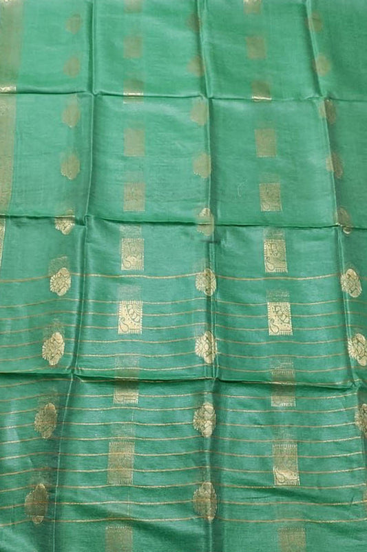 Stunning Green Pure Linen Silk Saree - Perfect for Any Occasion!