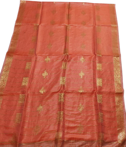 Radiant Orange Pure Linen Silk Saree: A Perfect Blend of Elegance and Comfort - Luxurion World