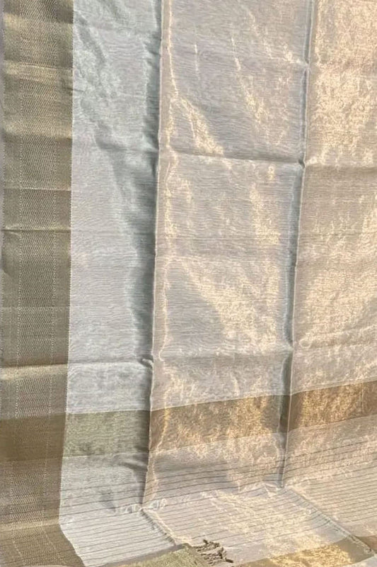 Pastel Maheshwari Handloom Pure Tissue Silk Saree - Luxurion World