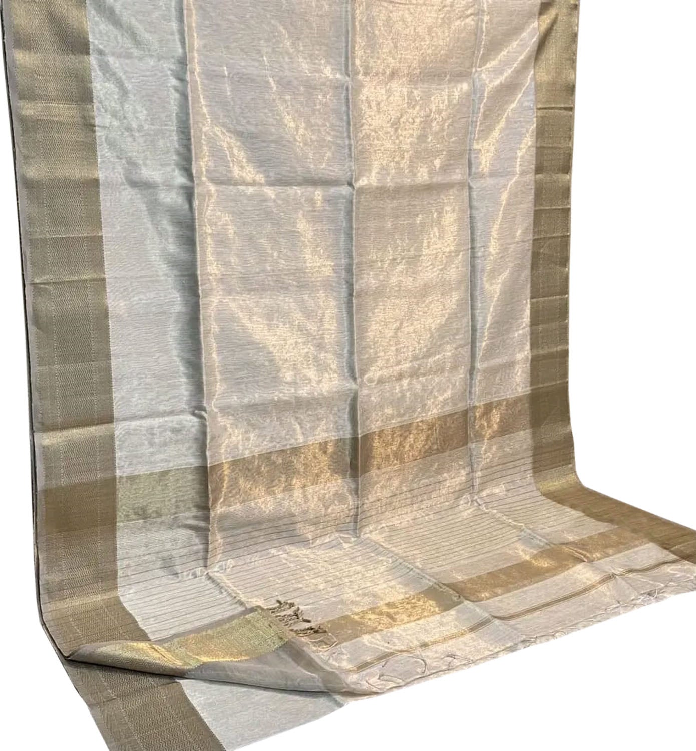 Pastel Maheshwari Handloom Pure Tissue Silk Saree - Luxurion World