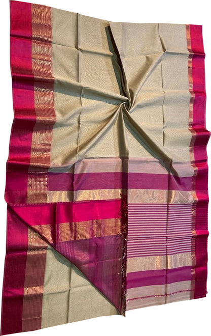 Pastel Handloom Maheshwari Silk Cotton Saree
