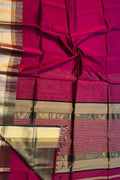 Pink Handloom Maheshwari Silk Cotton Saree - Luxurion World