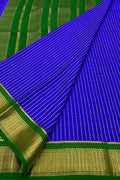 Elegant Blue Mysore Silk Saree: Handloom Crepe - Luxurion World
