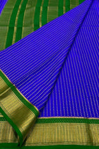 Elegant Blue Mysore Silk Saree: Handloom Crepe - Luxurion World
