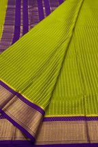 Elegant Green Crepe Silk Saree: Mysore Handloom - Luxurion World