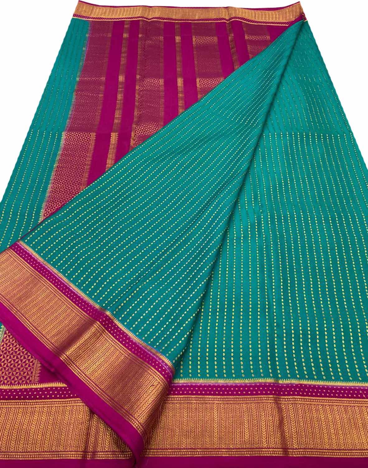 Elegant Blue Mysore Crepe Silk Saree - Luxurion World
