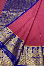 Exquisite Pink Mysore Handloom Crepe Silk Saree - Luxurion World
