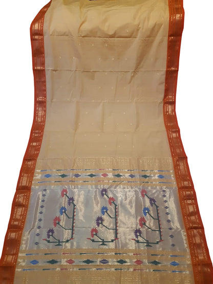 Shop the Best Pastel Paithani Handloom Cotton Saree Online
