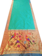 Elegant Green Paithani Silk Saree with Muniya Border - Luxurion World