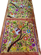 Multicolor Paithani Handloom Pure Silk Brocade Saree - Luxurion World