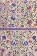 Multicolor Paithani Handloom Pure Silk Brocade Saree - Luxurion World