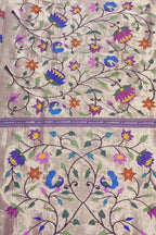 Multicolor Paithani Handloom Pure Silk Brocade Saree - Luxurion World