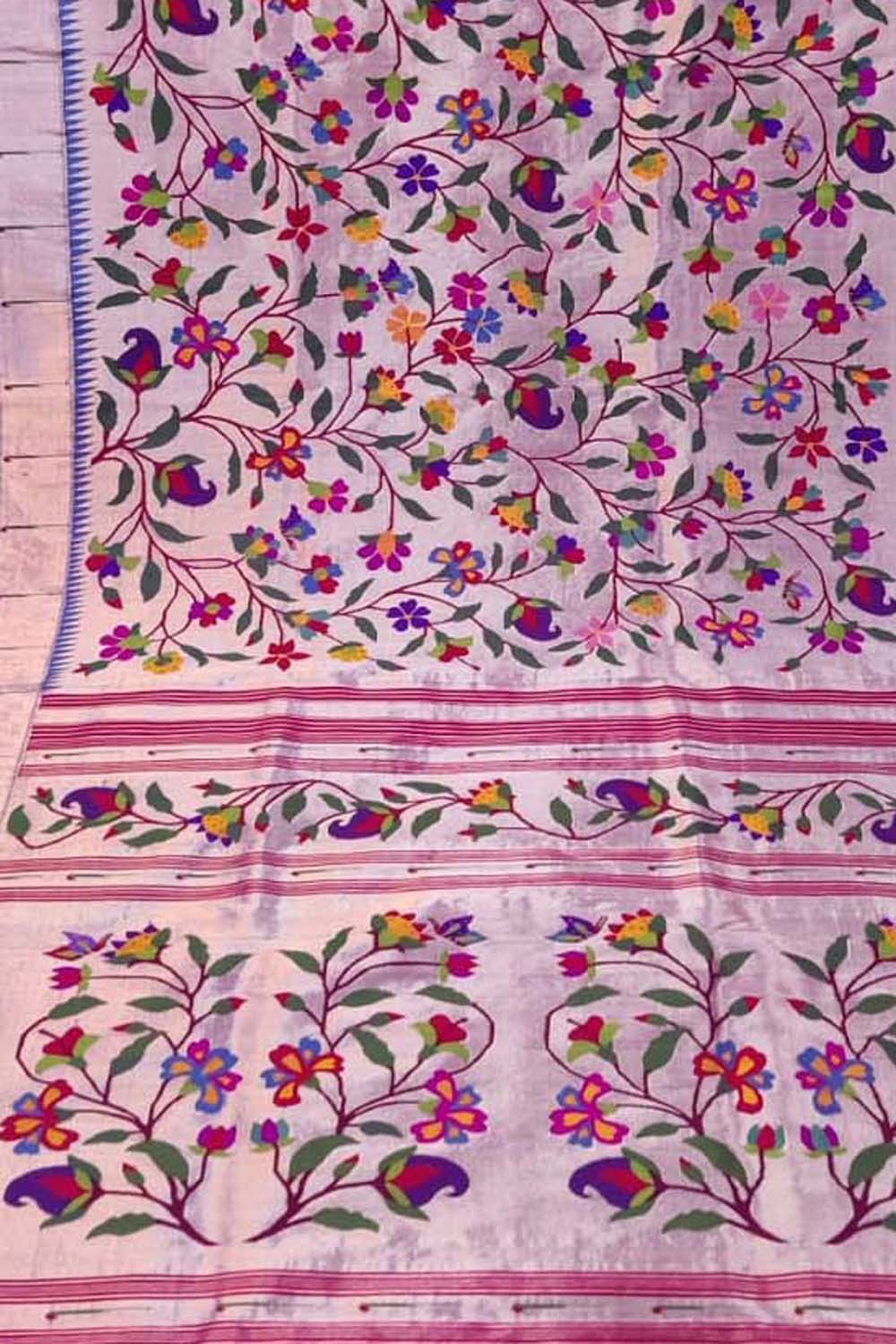 Pink Paithani Handloom Pure Silk Brocade Saree