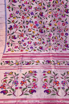 Pink Paithani Handloom Pure Silk Brocade Saree - Luxurion World