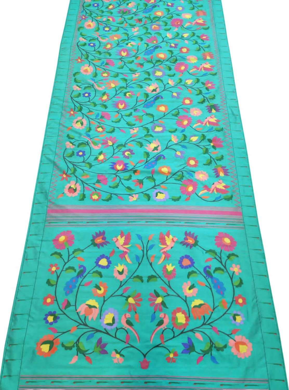 Blue Paithani Handloom Pure Silk Saree - Luxurion World