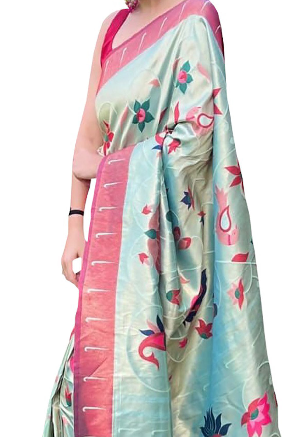 Elegant Blue Paithani Brocade Silk Saree: A Timeless Classic - Luxurion World