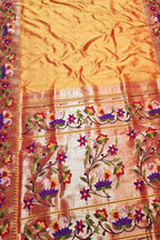 Yellow Paithani Handloom Pure Silk Saree - Luxurion World