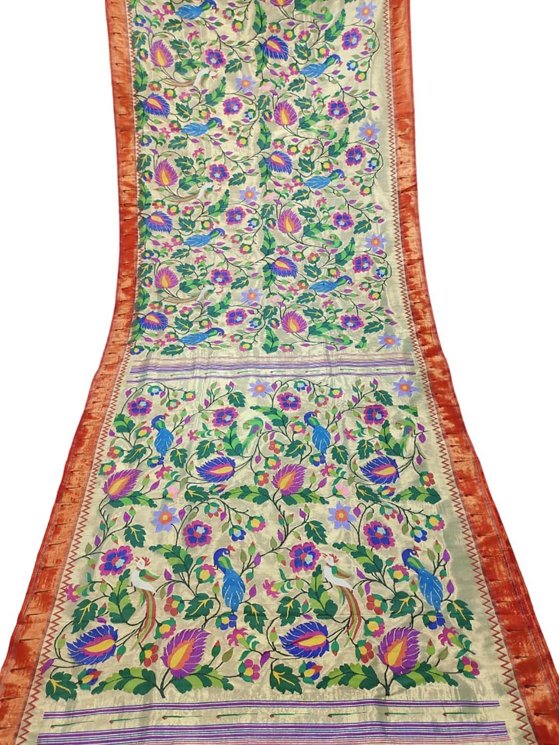 Multicolor Paithani Handloom Pure Silk Saree
