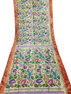 Multicolor Paithani Handloom Pure Silk Saree - Luxurion World