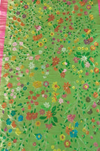 Green Paithani Handloom Pure Silk Saree - Luxurion World