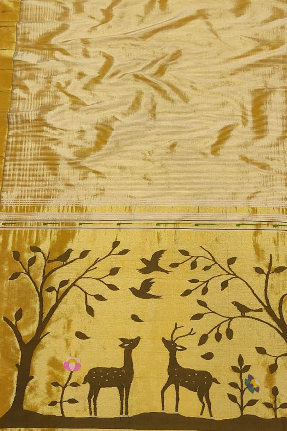 Pure Silk Yellow Paithani Handloom Saree: Traditional Elegance - Luxurion World