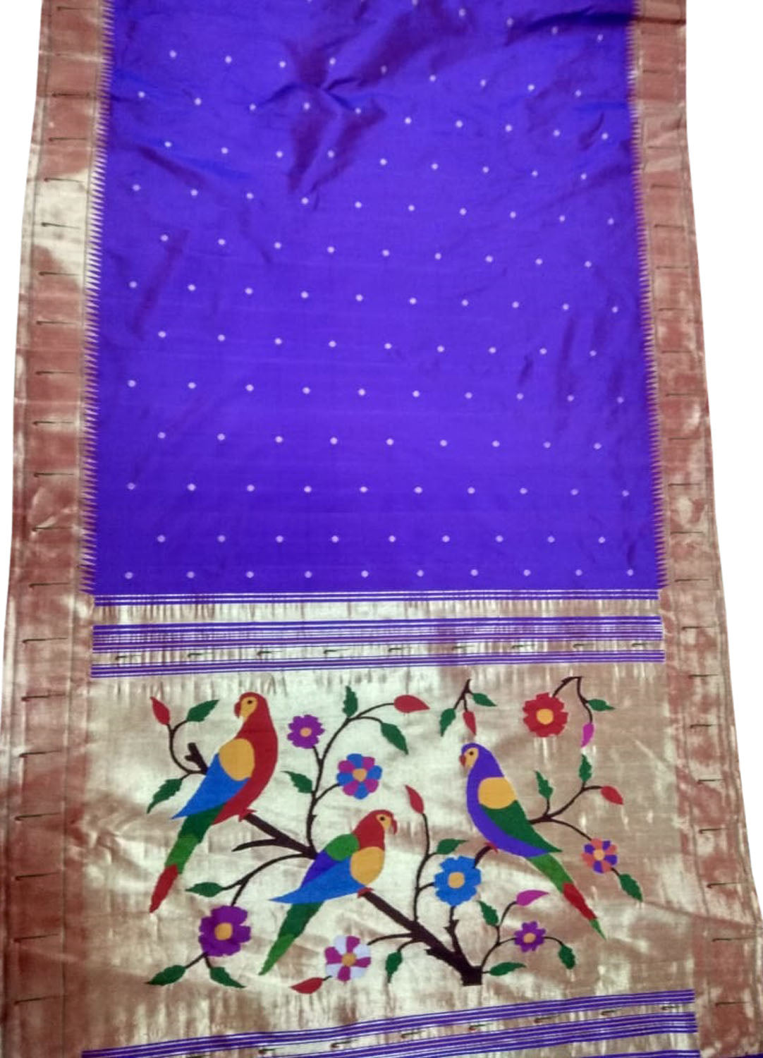 Exquisite Purple Paithani Handloom Silk Saree - Pure Elegance - Luxurion World