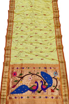 Yellow Paithani Handloom Pure Silk Saree - Luxurion World