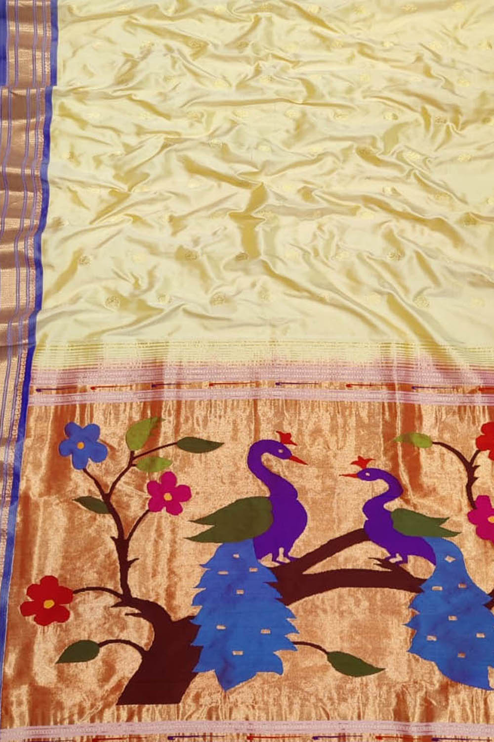 Yellow Paithani Handloom Pure Silk Saree - Luxurion World