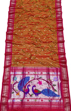 Pure Silk Brown Paithani Handloom Saree: Traditional Elegance - Luxurion World