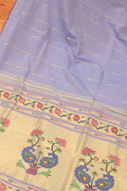 Purple Paithani Handloom Pure Cotton Saree - Luxurion World