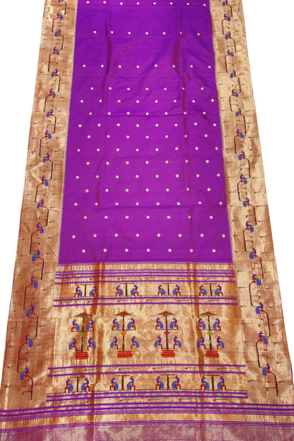 Regal Purple Paithani Silk Saree: A Timeless Elegance - Luxurion World