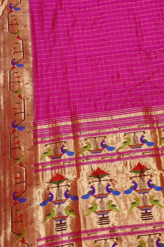 Pink Paithani: Handloom Silk Saree for Elegance - Luxurion World