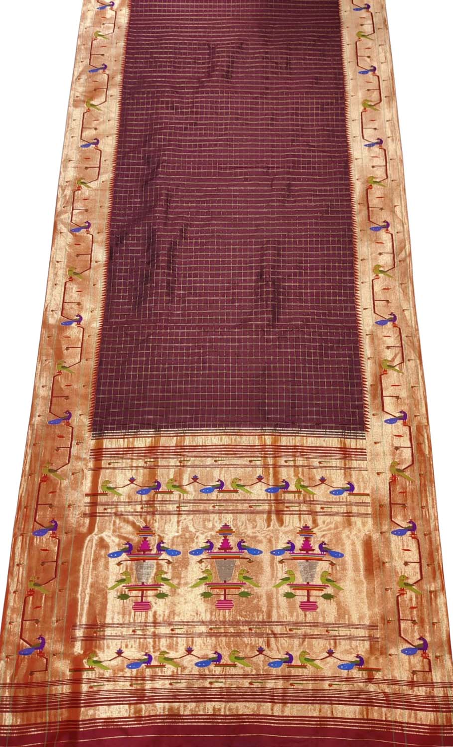 Exquisite Maroon Paithani: Handloom Silk Saree for Timeless Elegance - Luxurion World