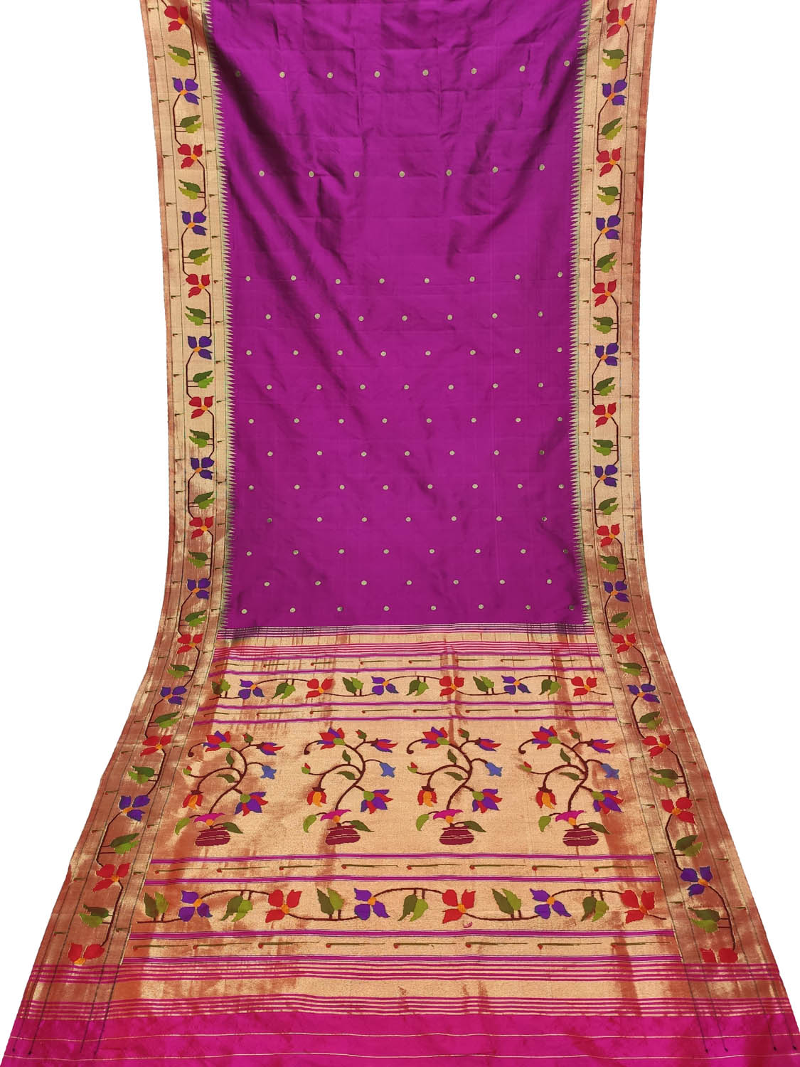 Elegant Purple Paithani Handloom Silk Saree: A Timeless Classic - Luxurion World