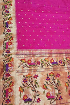 Pink Paithani Handloom Pure Silk Saree - Luxurion World