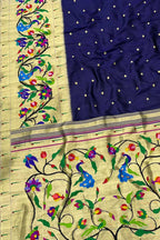 Blue Paithani Handloom Pure Silk Saree - Luxurion World