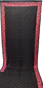Exquisite Black Hand Embroidered Parsi Gara Tussar Silk Saree: A Timeless Masterpiece - Luxurion World