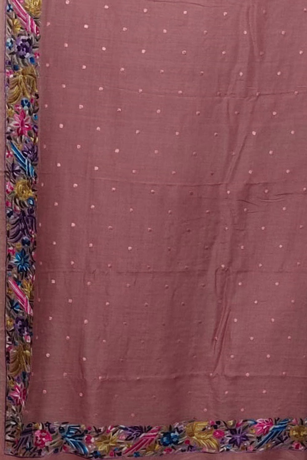 Parsi Gara Tussar Silk Saree: Pink Hand Embroidery Elegance - Luxurion World