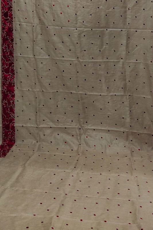 Exquisite Parsi Gara Tussar Silk Saree: Elegant Pastel Hand Embroidery - Luxurion World