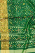 Green Handloom Single Ikat Patola Pure Silk Saree - Luxurion World