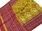 Yellow Handloom Semi Patan Patola Pure Silk Saree - Luxurion World