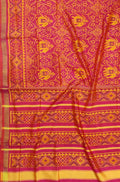 Pink Handloom Single Ikat Patola Pure Silk Saree - Luxurion World