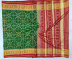 Green Handloom Single Ikat Patola Pure Silk Saree - Luxurion World