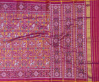 Pink Handloom Semi Patan Patola Pure Silk Saree - Luxurion World