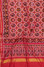 Red Handloom Semi Patan Patola Pure Silk Saree - Luxurion World