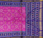 Pink Handloom Semi Patan Patola Pure Silk Saree - Luxurion World