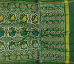 Green Handloom Semi Patan Patola Pure Silk Saree - Luxurion World