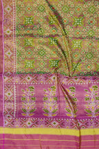 Multicolor Handloom Single Ikat Patola Pure Tissue Silk Saree - Luxurion World